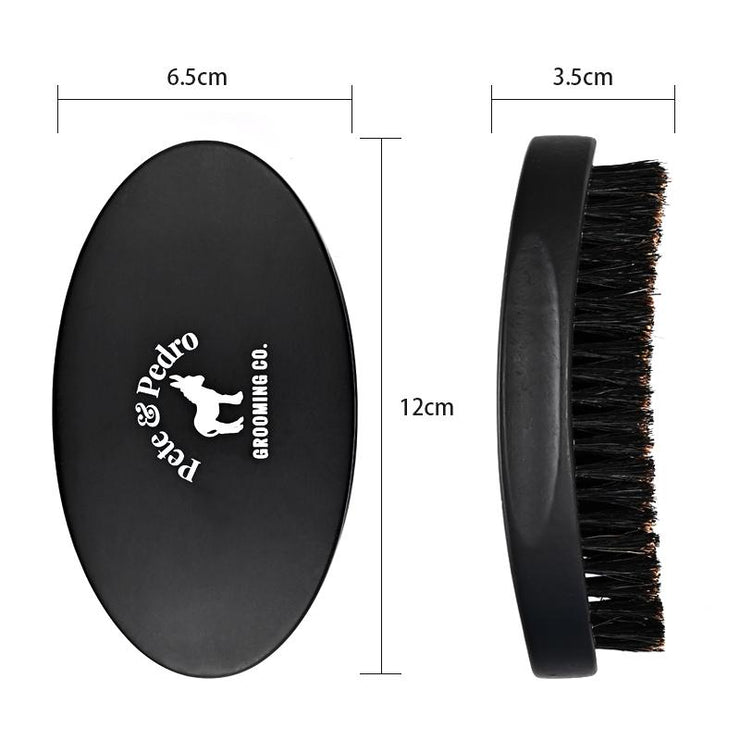 mens military style beard hair brush